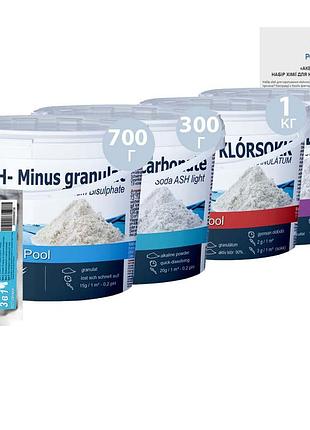 Комплексний набір хімії «аква аптечка»  inpool 80512 для коригування балансу води до обсягу басейну 13 ÷ 27 м³