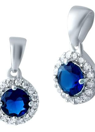 Серебряная подвеска komilfo с сапфиром nano (1910818)