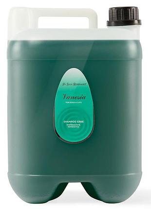 Шампунь iv san bernard herb ,трав'яний освіжаючий для всіх типів шерсті котів і собак, 10л