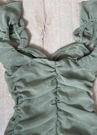 Мини-платье zara мятного цвета