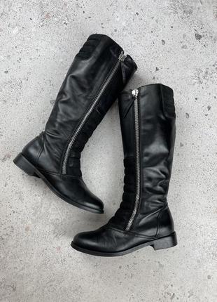 Diesel leather black boots жіночі черевики оригінал