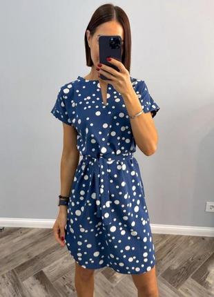 Платье летнее в горох+подарок