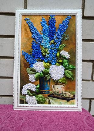 Картина"дельфиниум тагортензия