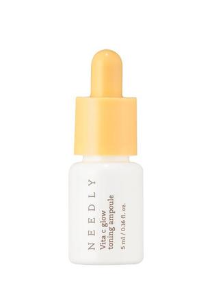 Тонизирующая сыворотка витамином с для сияния кожи needly vita c glow toning ampoule, 5 мл