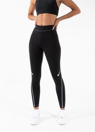 Чорні лосіни nike Air котон+еласнан2 фото