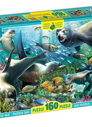 Пазли "моржі, тюлені, котики" 82999 ег-08 160 елементів