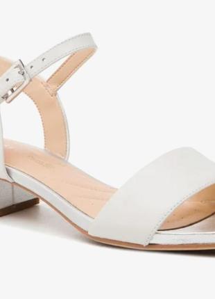 Кожаные босоножки clarks с ортопедической стелькой 25см5 фото