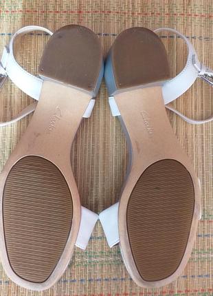 Кожаные босоножки clarks с ортопедической стелькой 25см8 фото