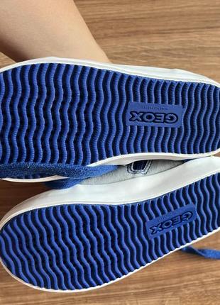 Детские кеды geox текстильные кроссовки для мальчика джеокс 27 высокие кроссовки тапочки
