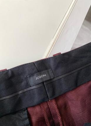 Бордові лляні брюки кльош штани палаццо льон від joseph4 фото