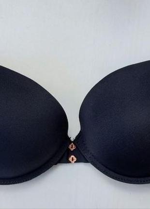 Бюстгальтер biweier гладенький подвійний push up чорний 90в 85049