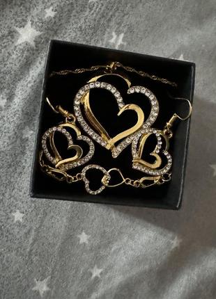 Набір прикрас медичного золота