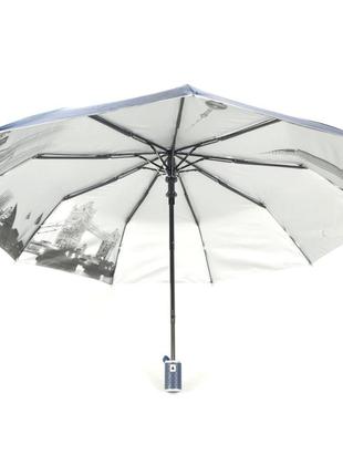 Качественный женский складной зонт автомат на 9 спиц антишторм от фирмы universal