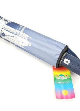 Качественный женский складной зонт автомат на 9 спиц антишторм от фирмы universal