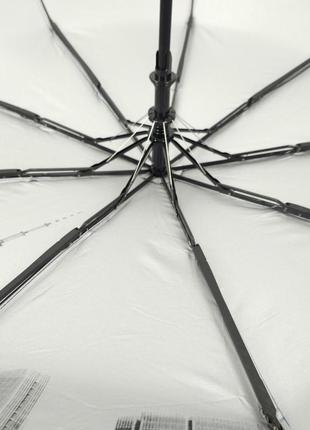Качественный женский складной зонт автомат на 9 спиц антишторм от фирмы universal