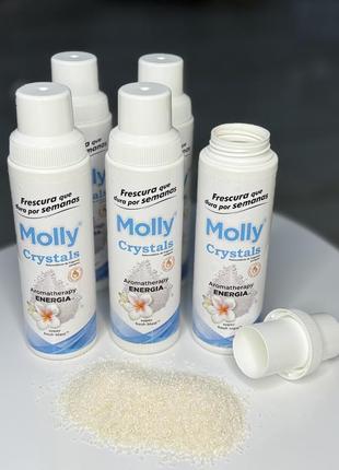 Ополаскиватель для стирки в гранулах (гранулированный кондиционер) molly crystals, 230 г
