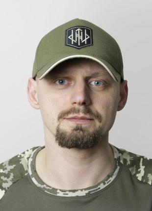 Бейсболка хаки с вышитой аппликацией щит персея (размер 57-58) с регулировкой размера мужская/женская