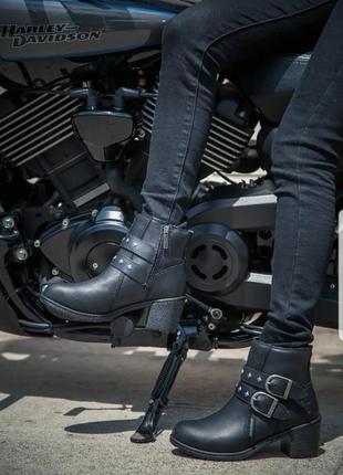 Шкіряні мото черевики дорогого бренду harley davidson