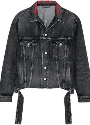 Джинсовая куртка balenciaga oversize с вышивкой