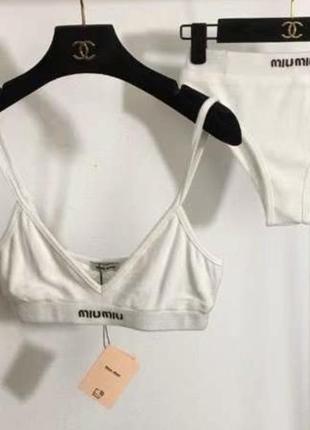 Комплект нижнего белья в стиле miu miu sml