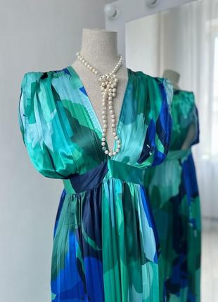 Шикарна атласна міді сукня2 фото
