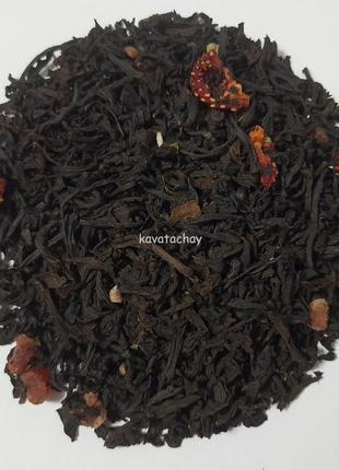 Черный чай клубничный джем 50г