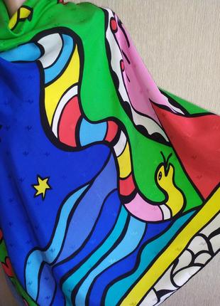 Niki de saint phalle авторский винтажный шелковый платок