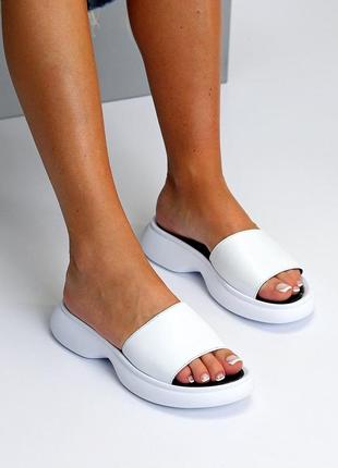 Шлепанцы женские из натуральной кожи