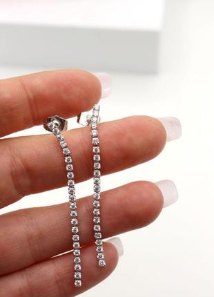 Родовані гвоздики (пусети) "доріжка" з колекції ювелірної біжутерії.