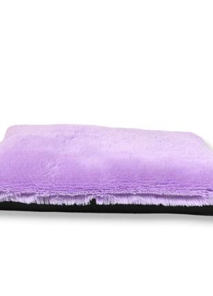 Лежак хутряний для тварин flat 45х65х10см бузковий