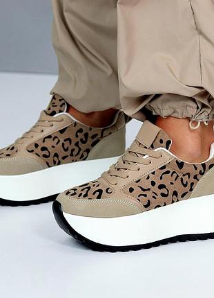 Жіночі кросівки екозамша та шкіра молочний/чорний,чорний/моко, білий/візон,чорний/моко/білий, моко/б