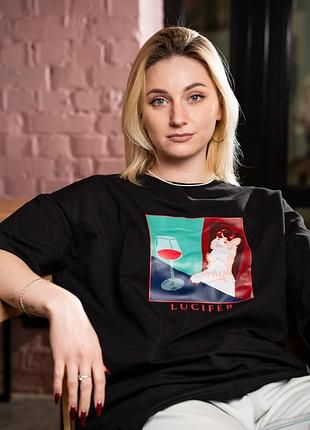 Футболка оверсайз lucifer. kitek wear