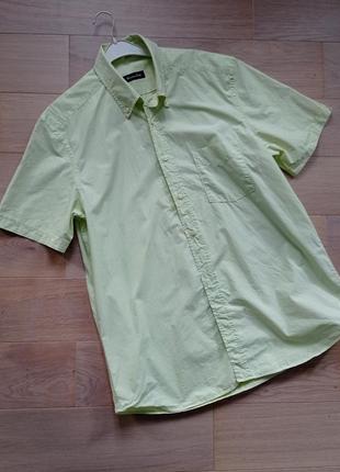 Легка літня лимонна рубашка теніска сорочка на короткий рукав massimo dutti оригінал оверсайз