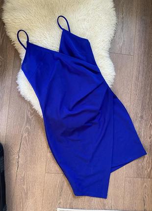 Платье мини синяя