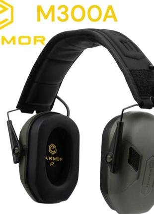 Новинка 2024! активные наушники earmor m300a (fg) olive (m300a-fg)  тактические наушники эрмор