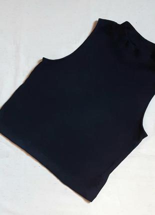 Топ гольф h&m швеция хлопковый черный в рубчик размер м