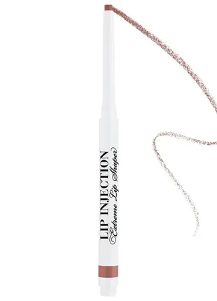 Нюдовый карандаш для губ too faced lip injection extreme lip shaper plamping lip liner puffy nude
