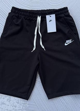 Мужские шорты nike черные хлопковые найк повседневные на лето (b)