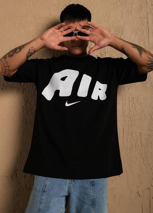 Nike air футболка чорна/біла