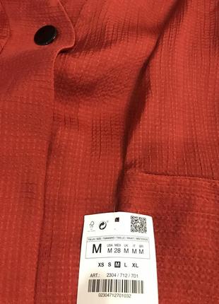 Zara новенькое с биркой свободное oversize платье-рубашка brick 2304/7126 фото