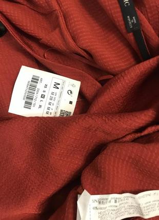 Zara новенькое с биркой свободное oversize платье-рубашка brick 2304/7127 фото