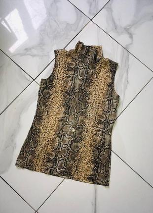 Леопардовая дизайнерская блуза из натурального шелка dolce & gabbana