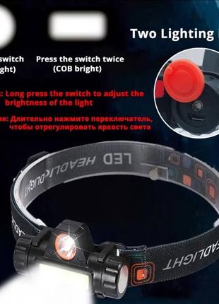 Налобный фонарик новый