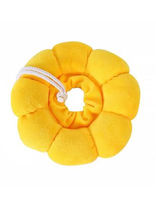 М'який комір-подушка для кішок taotaopets 028811 s yellow 12-20 см антивилищувальний 10 шт.