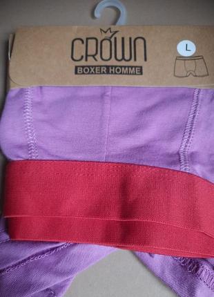 Трусы шортиками,боксеры на спортивной резинке crown