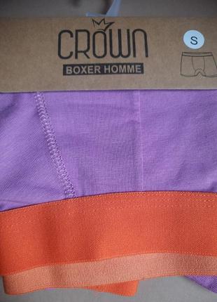 Трусы шортиками,боксеры на спортивной резинке crown