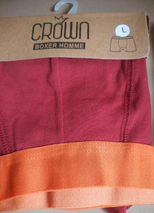 Трусы шортиками,боксеры на спортивной резинке crown