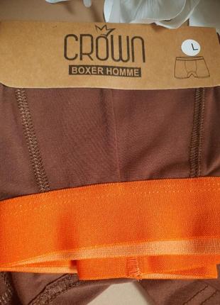 Трусы шортиками,боксеры на спортивной резинке crown