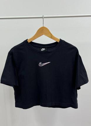 Nike оригінал натуральна, базова, чорна оверзайз футболка, топ, розмір xs-s-m