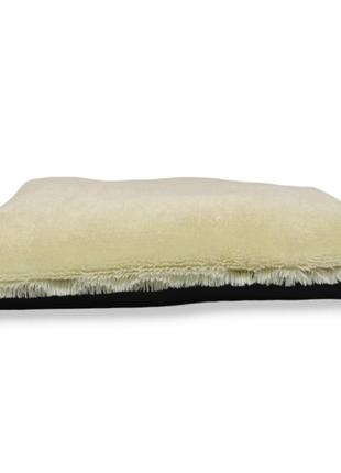 Лежак хутряний для тварин flat 45х65х10см молочний